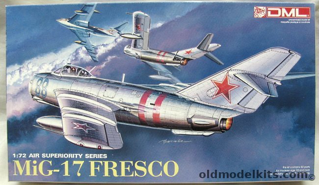 DML 1/72 TWO Mig-17 Fresco - Afghan Air Force (Anti-Mujahideen War) / USSR Air Force (Invasion of Czechoslovakia 1968), 2512 plastic model kit